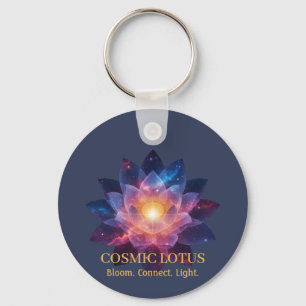 Kosmische Lotusblume   Galaxienblüten-Energie Schlüsselanhänger