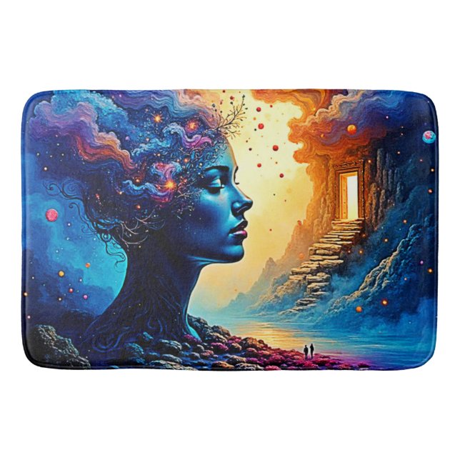 Kosmische Mindscape Art Badematte (Vorderseite)