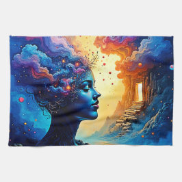 Kosmische Mindscape Art Geschirrtuch