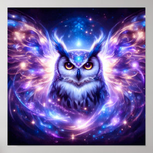 Kosmische Mystische Weisheit Himmelsgeist Eule  Poster