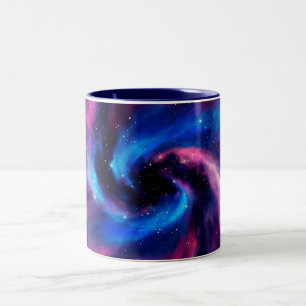 Kosmische Nebel-Kunst, Galaxien-Farben für Weltrau Zweifarbige Tasse