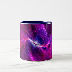 Kosmische Nebel-Kunst, Galaxien-Farben für Weltrau Zweifarbige Tasse