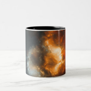 Kosmische Nebel-Kunst, Galaxien-Farben für Weltrau Zweifarbige Tasse