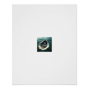 Kosmische Nebel Nautilus-Schale Poster
