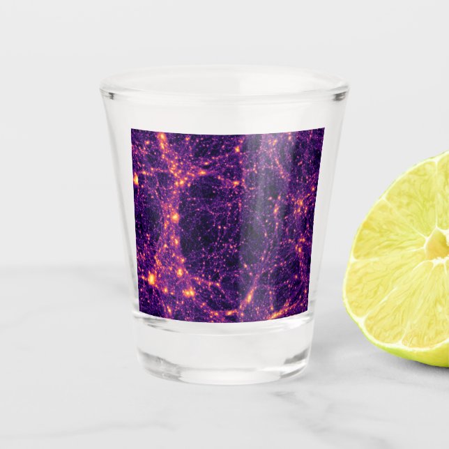 Kosmische Netz Schnapsglas (Vorderseite)