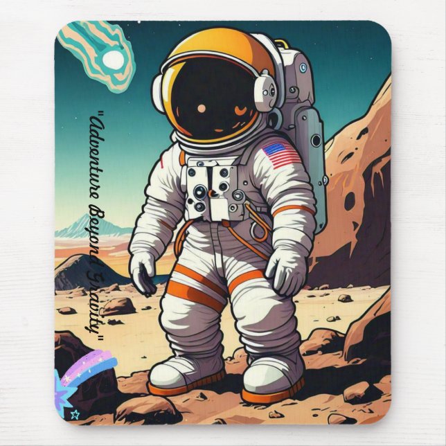 "Kosmische Neugier" Mousepad (Vorne)