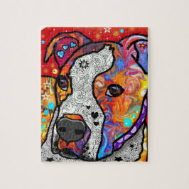 Kosmische Pitbull - helles buntes - Geschenk-Idee