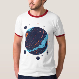 Kosmische Planet Weltraum Kunst T-Shirt