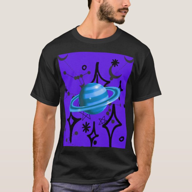 KOSMISCHE PLANETEN-GRAFIKKUNST T-Shirt (Vorderseite)