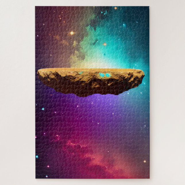 Kosmische Plateau Asteroid Hovering im Star Univer (Vertikal)