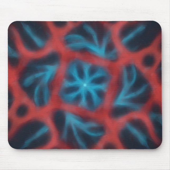 Kosmische radiale Burstdarstellung Metallwandkunst Mousepad (Vorne)
