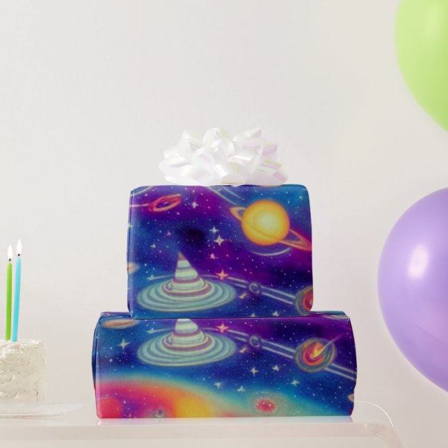kosmische Reise Geschenkpapier (Partygeschenke)