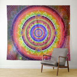 Kosmische Reise Mandala Wandteppich