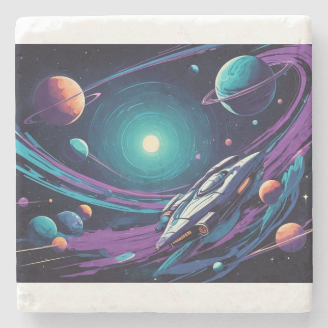 kosmische Reise Steinuntersetzer (Vorderseite)