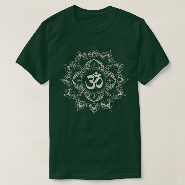 Kosmische Resonanz Der mystische Power von Om 8 T-Shirt (Design vorne)