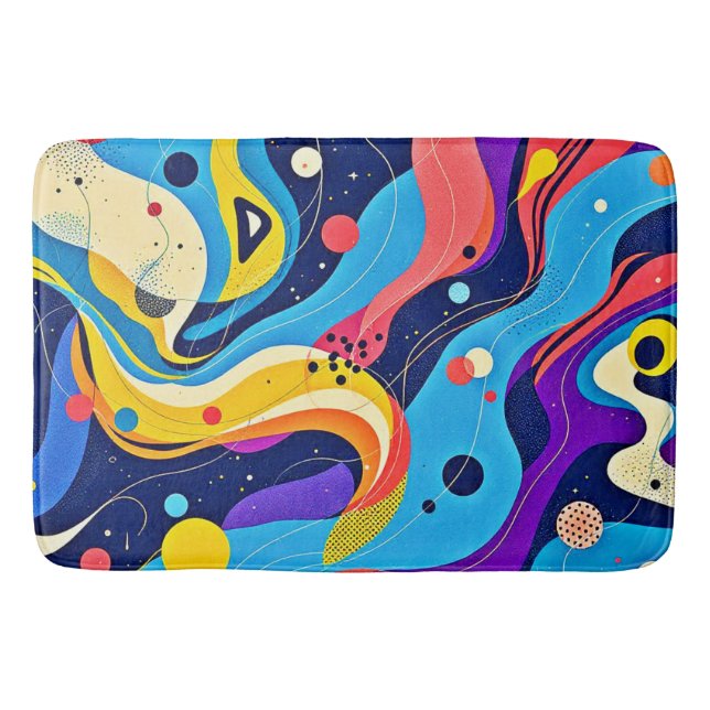 Kosmische Rhythmuskunst Badematte (Vorderseite)