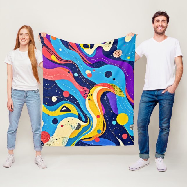 Kosmische Rhythmuskunst Fleecedecke (Beispiel)