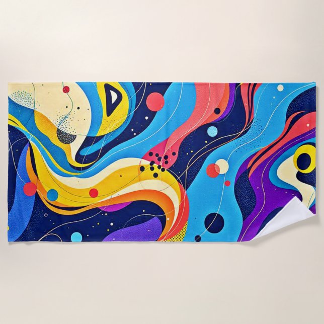 Kosmische Rhythmuskunst Strandtuch (Vorderseite)