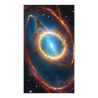 Kosmische Ringe Nebel im Kino-Stil Fotodruck