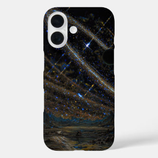 Kosmische Ringe und entfernte Planet-Kunst-Handyhü iPhone 16 Hülle