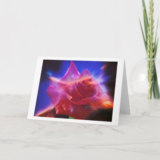Kosmische Rose Karte (Vorderseite)