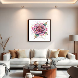 Kosmische Rose Poster