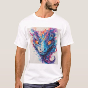 kosmische Schlange mit glühenden Schuppen T-Shirt