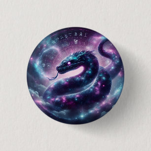 Kosmische Schlangenzodiak-Galaxie-Astrologie Button