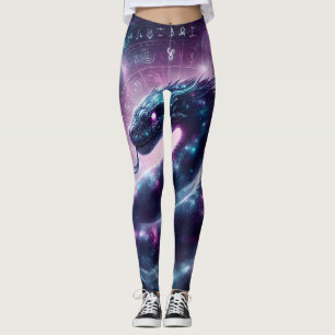 Kosmische Schlangenzodiak-Galaxie-Astrologie Leggings