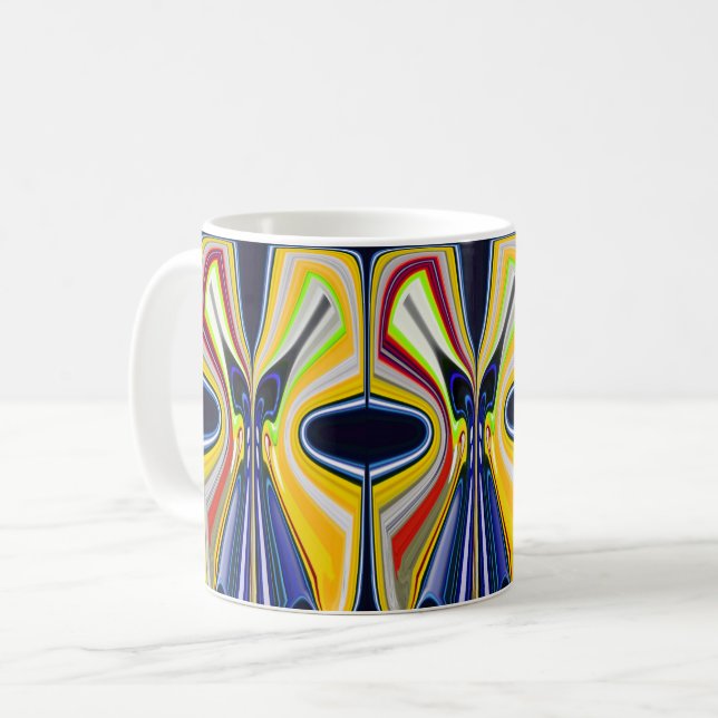 Kosmische Schmetterlinge Kaffeetasse (Vorderseite Links)