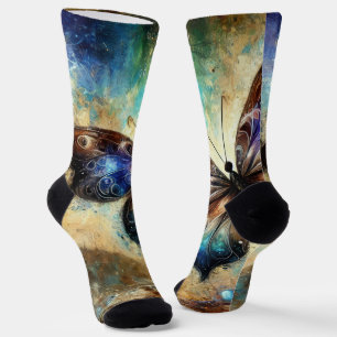 Kosmische Schmetterlings-Fantasiekunst Socken