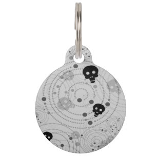 Kosmische-Schwarz-Schädel-Muster Haustiermarke