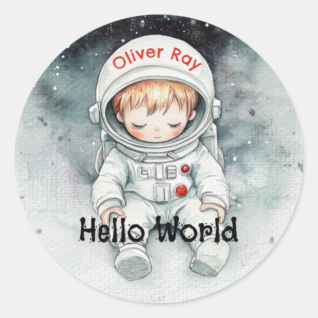 Kosmische Snooze Runder Aufkleber (Vorderseite)