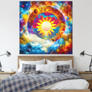 kosmische Sonne Leinwanddruck