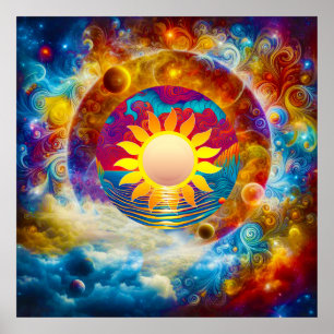 kosmische Sonne Poster