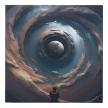 Kosmische Spirale Abgrund Abstrakte Digitale Leinw