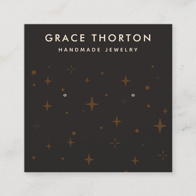 Kosmische Sterne Schmuckkarte Quadratische Visitenkarte (Vorderseite)