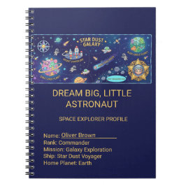 Kosmische Sternenstaub Galaxie Kinder Mission Spir Notizblock