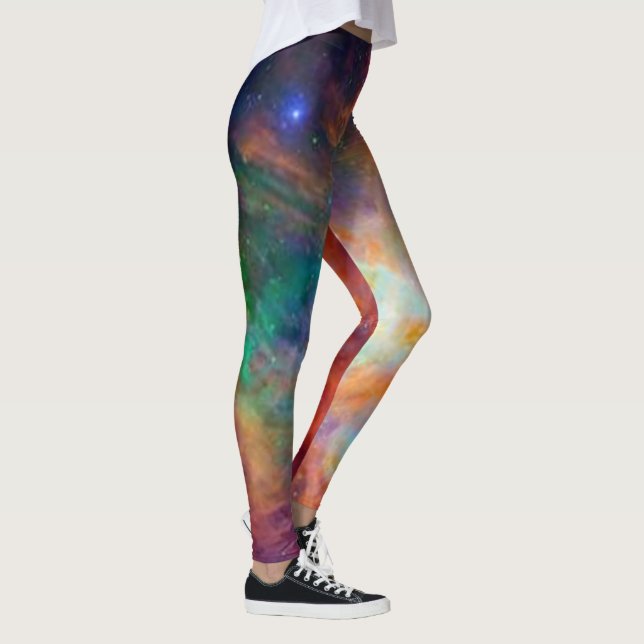 kosmische Sterngalaxie-Muster Leggings (Rechts)