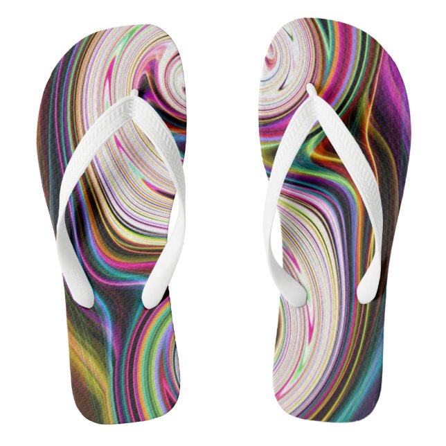 Kosmische Strahlen 3 wirbelnde Flip Flops (Fußbett)
