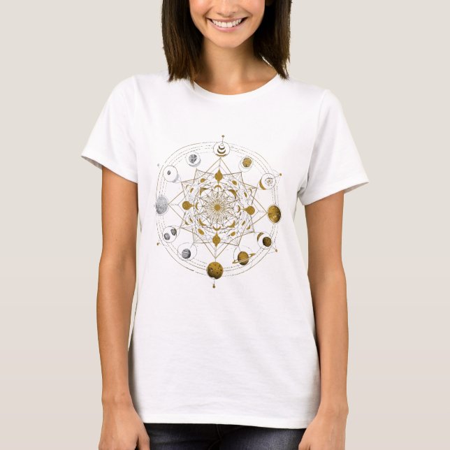 Kosmische Symmetrie - Celestial Mandala Space T -  T-Shirt (Vorderseite)
