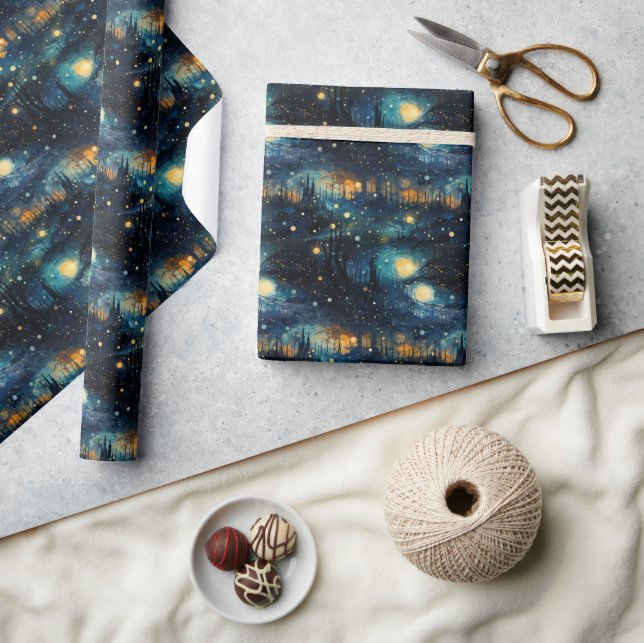 Kosmische Symphonie: Himmelsmusikdesign Geschenkpapier (Kunsthandwerk)