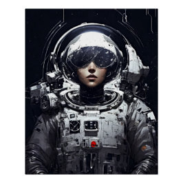 Kosmische Träume: Die Fantasie des Girl Astronaute Poster