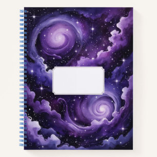Kosmische Träume: Lila-Galaxie-Notizbuch Notizbuch