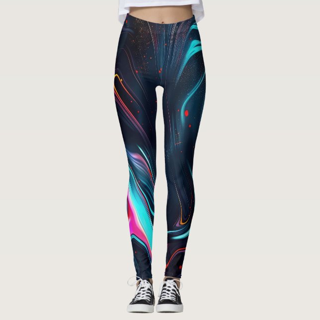 Kosmische Überschwemmung - flüssige Galaxien - Leg Leggings (Vorderseite)