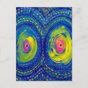 Kosmische Verbindung – Farbposter der abstrakten K Postkarte