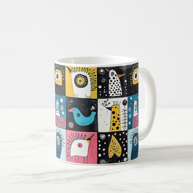 Kosmische Vögel und dumme Träume Kaffeetasse (VorderseiteRechts)