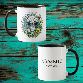 kosmische Voyager | Alien Extraterrestriale Floral Tasse