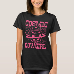 Kosmische Weltraum-Cowgirls-Shirt Junggesellinnena T-Shirt