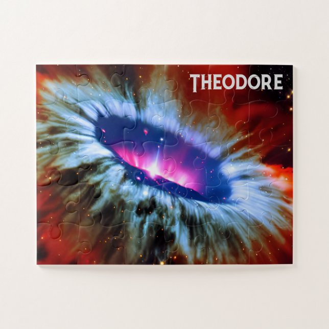 Kosmische Weltraumforschung Blaues Lila Phänomen (Horizontal)